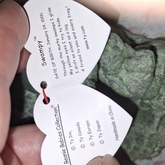 Swampy the 2000 Ty Beanie Baby alligator - Picture 5 of 7